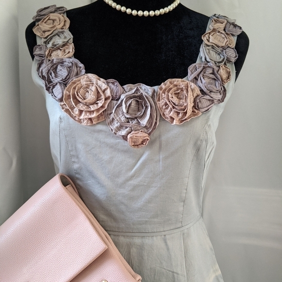 BARASCHI for ANTHROPOLOGIE Slate shift dress size 4 with pockets! - Picture 6 of 11